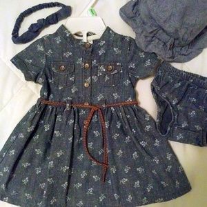 OshKosh B'gosh Denim Floral 4pc Set